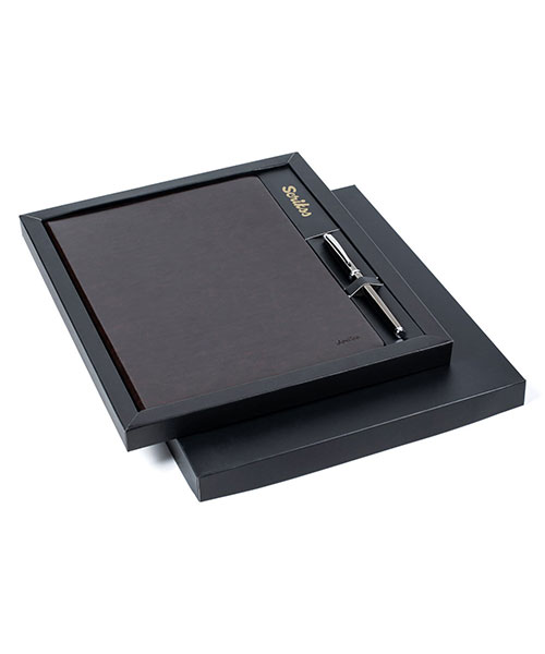 Scrikss Sd 200-2 Premıum Defter Teramo B5 Kahve & 800 Roller Titanyum Krom