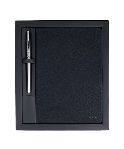 Scrikss Sd 300-1 Premıum Defter Chester A5 Siyah & 800M Krom Roller