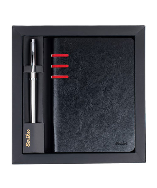 Scrikss Sd 400-1  Oxford Cep Portföy Siyah & 800 Roller Titanyum Krom