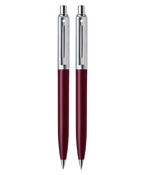 Sheaffer 321-9 Sentinel Tükenmez - Versatil Krom Bordo