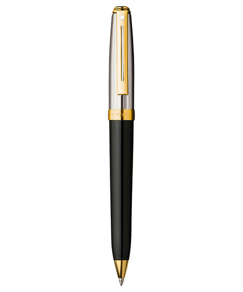 Sheaffer 337-2 Prelude Tükenmez Kalem Siyah Krom Altın