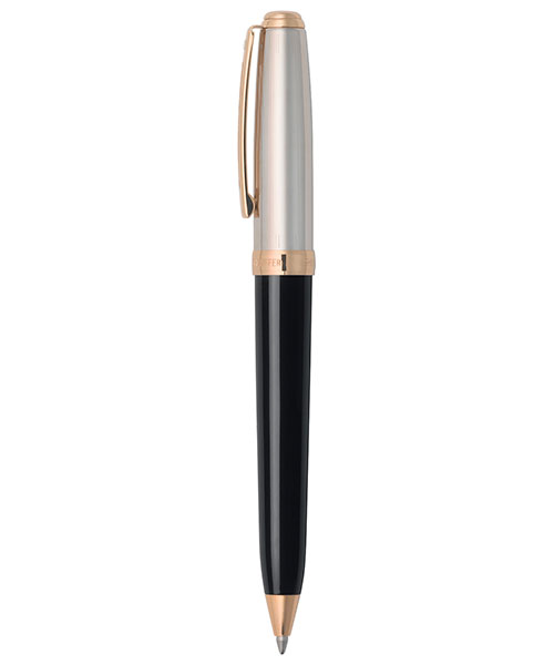 Sheaffer 337-2 Prelude Tükenmez Kalem Siyah Krom Altın