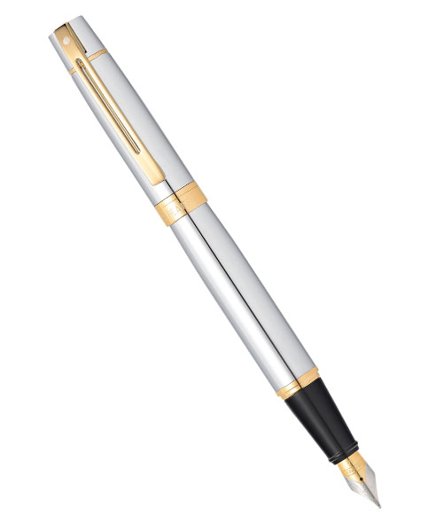 Sheaffer 9342-0 300 Serisi Dolma Kalem (M) Parlak Krom Altın