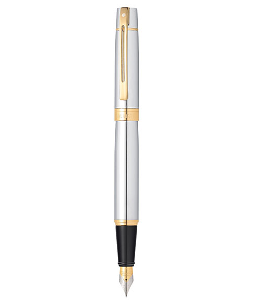 Sheaffer 9342-0 300 Serisi Dolma Kalem (M) Parlak Krom Altın