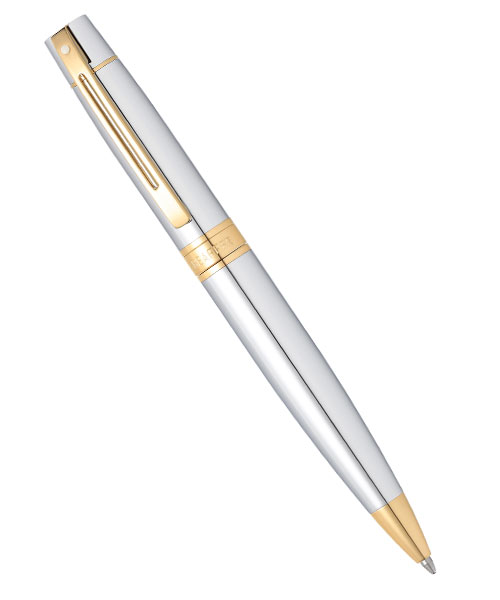 Sheaffer 9342-2 300 Serisi Tükenmez Kalem Parlak Krom Altın