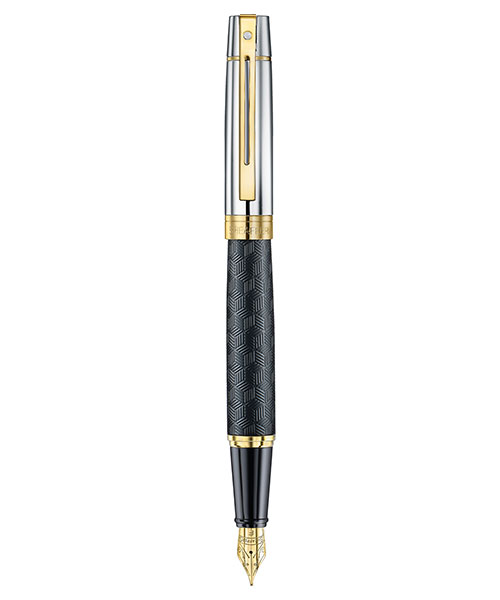 Sheaffer 9347-0 300 Serisi Dolma Kalem Siyah Krom Altın (M)
