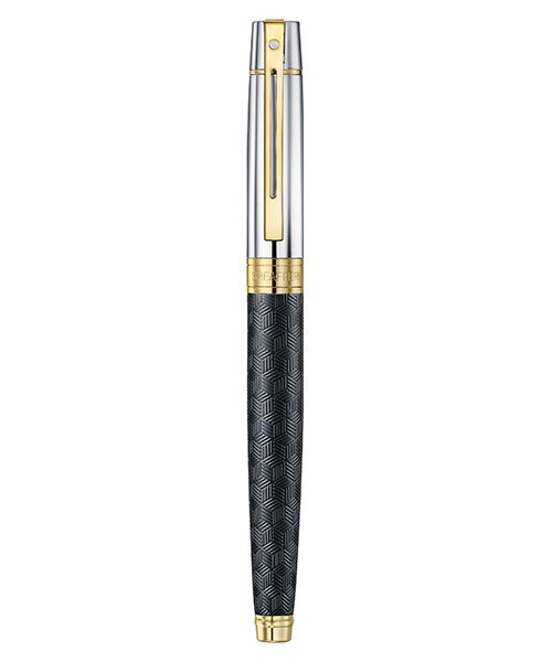 Sheaffer 9347-0 300 Serisi Dolma Kalem Siyah Krom Altın (M)