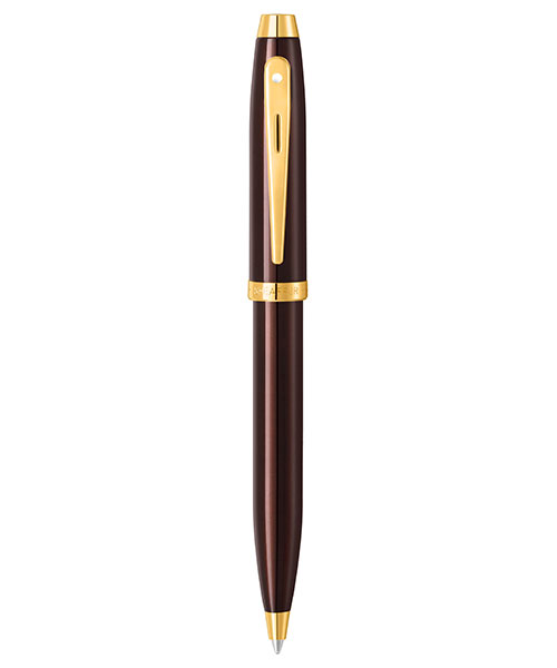 Sheaffer 9370-2 100 Serisi Tükenmez Kalem Kahverengi Altın