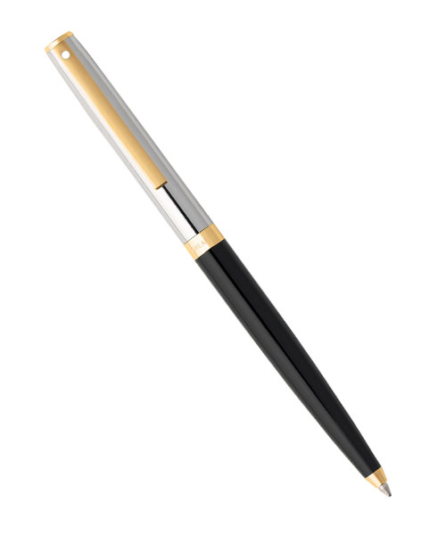 Sheaffer 9475-2 Sagarıs Tükenmez Kalem Parlak Siyah Krom Altın