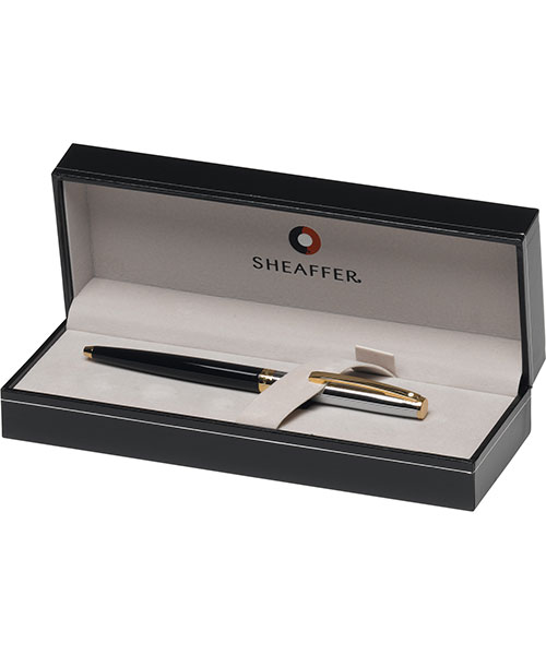 Sheaffer 9475-2 Sagarıs Tükenmez Kalem Parlak Siyah Krom Altın