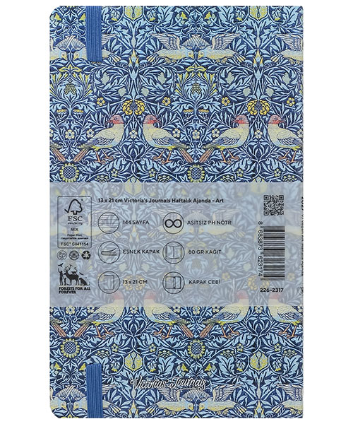Victorias Journals Smyth Vegan Art Haftalık Ajanda 226-2317