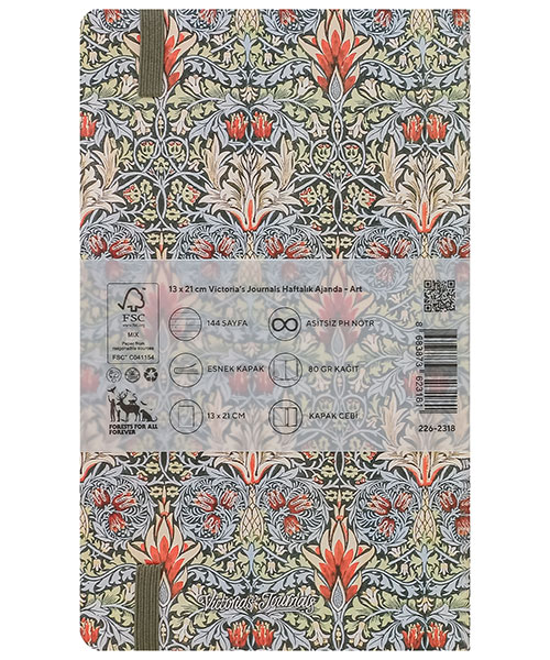 Victorias Journals Smyth Vegan Art Haftalık Ajanda 226-2318