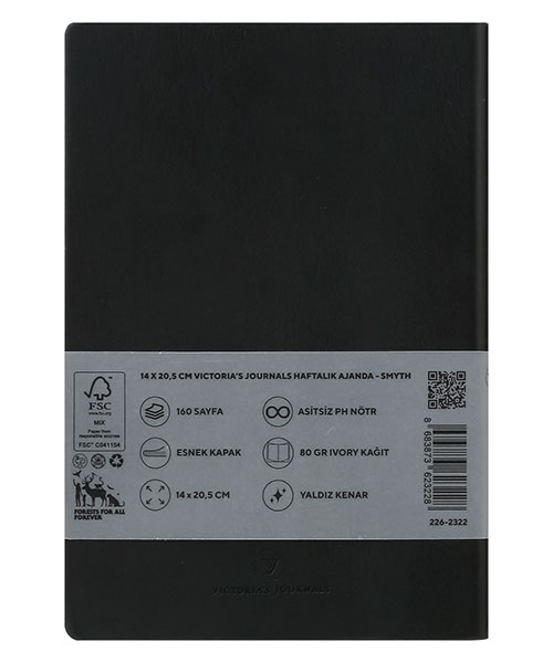 Victorias Journals Smyth Haftalık Ajanda A5 226-2322