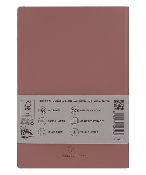 Victorias Journals Smyth Haftalık Ajanda A5 226-2326