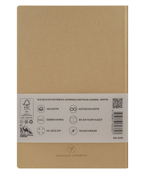 Victorias Journals Smyth Haftalık Ajanda A5 226-2332