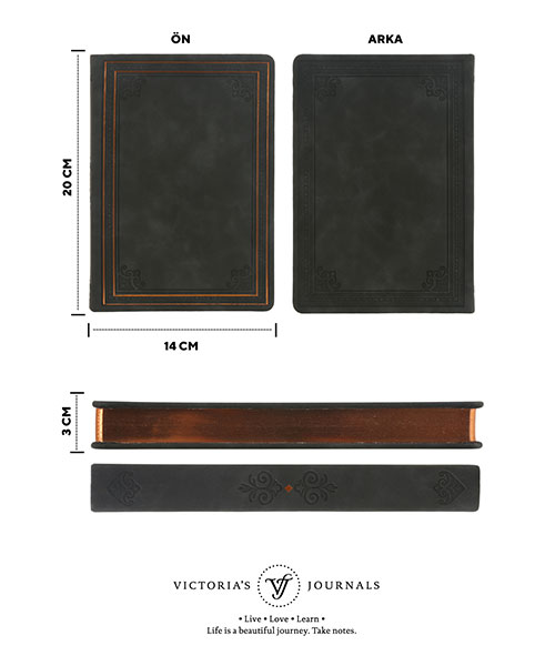 Victoria Journals Vintage Old Book Defter  123-9108