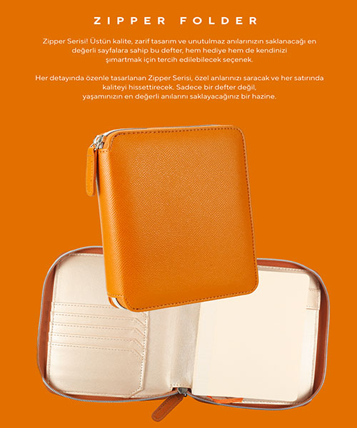 Victoria Journals Zipper Folder Organizer Defter 123-0295