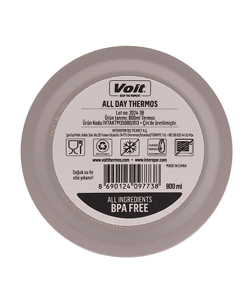 Voit All Day Thermos 800Ml Termos Gri