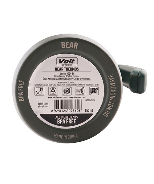 Voit Bear Thermos 650Ml Yeşil