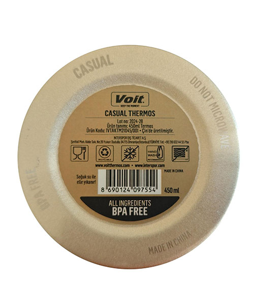 Voit Casual Thermos 450Ml Altın