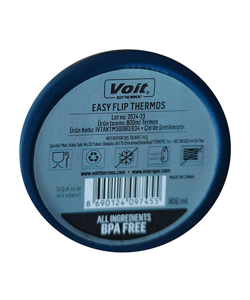 Voit Easy Flip Thermos 800 Ml Termos Mavi