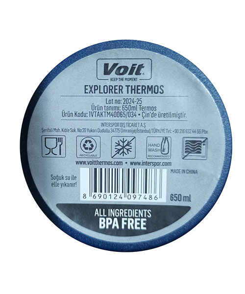 Voit Explorer Thermos 650 Ml Termos Lacivert