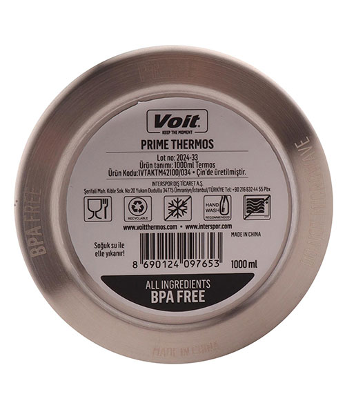 Voit Prime Thermos 1000Ml  Mavi