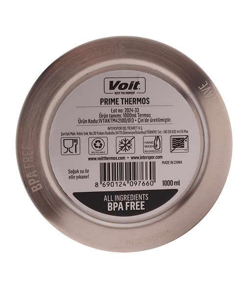 Voit Prime Thermos 1000Ml Gri