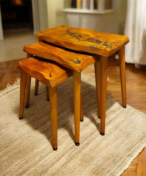 Woodre Üçlü Zigon Sehpa