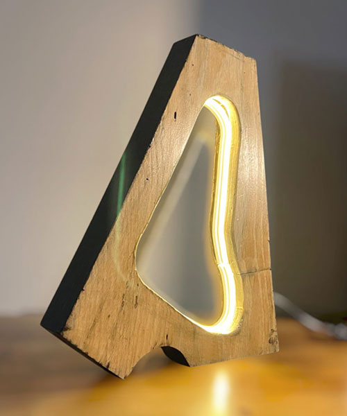 Woodbook Abajur Neon Ambient