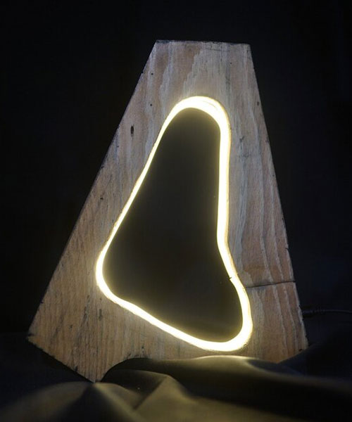 Woodbook Abajur Neon Ambient