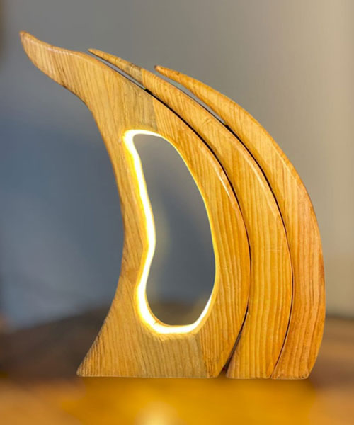 Woodbook Abajur Neon Dolunay