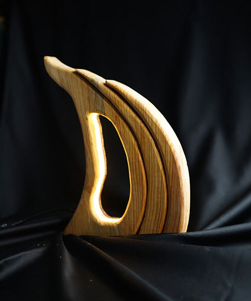 Woodbook Abajur Neon Dolunay