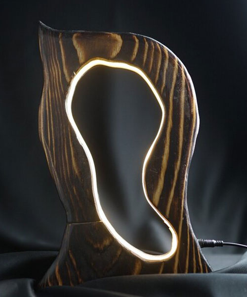 Woodbook Abajur Neon Dome