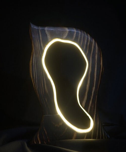 Woodbook Abajur Neon Dome