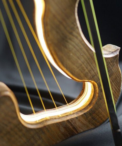 Woodbook Abajur Neon Violin
