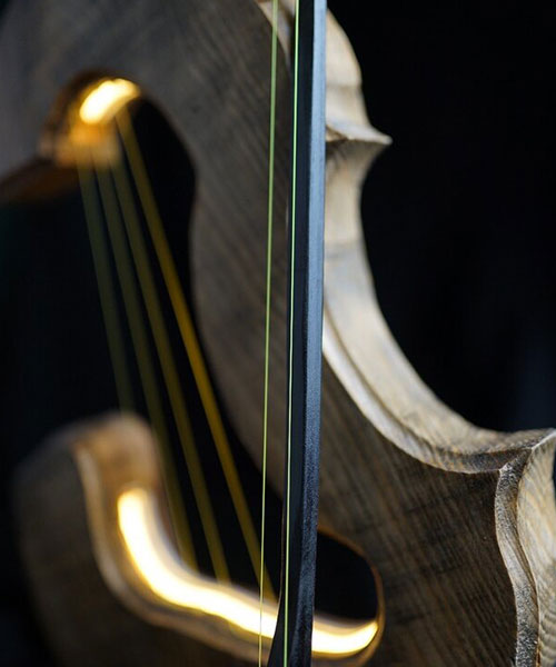 Woodbook Abajur Neon Violin